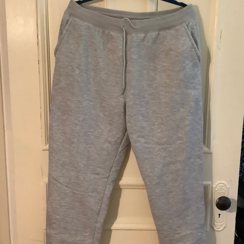 Grey Uniqlo Heattech Sherpa Lined Sweatpants XL